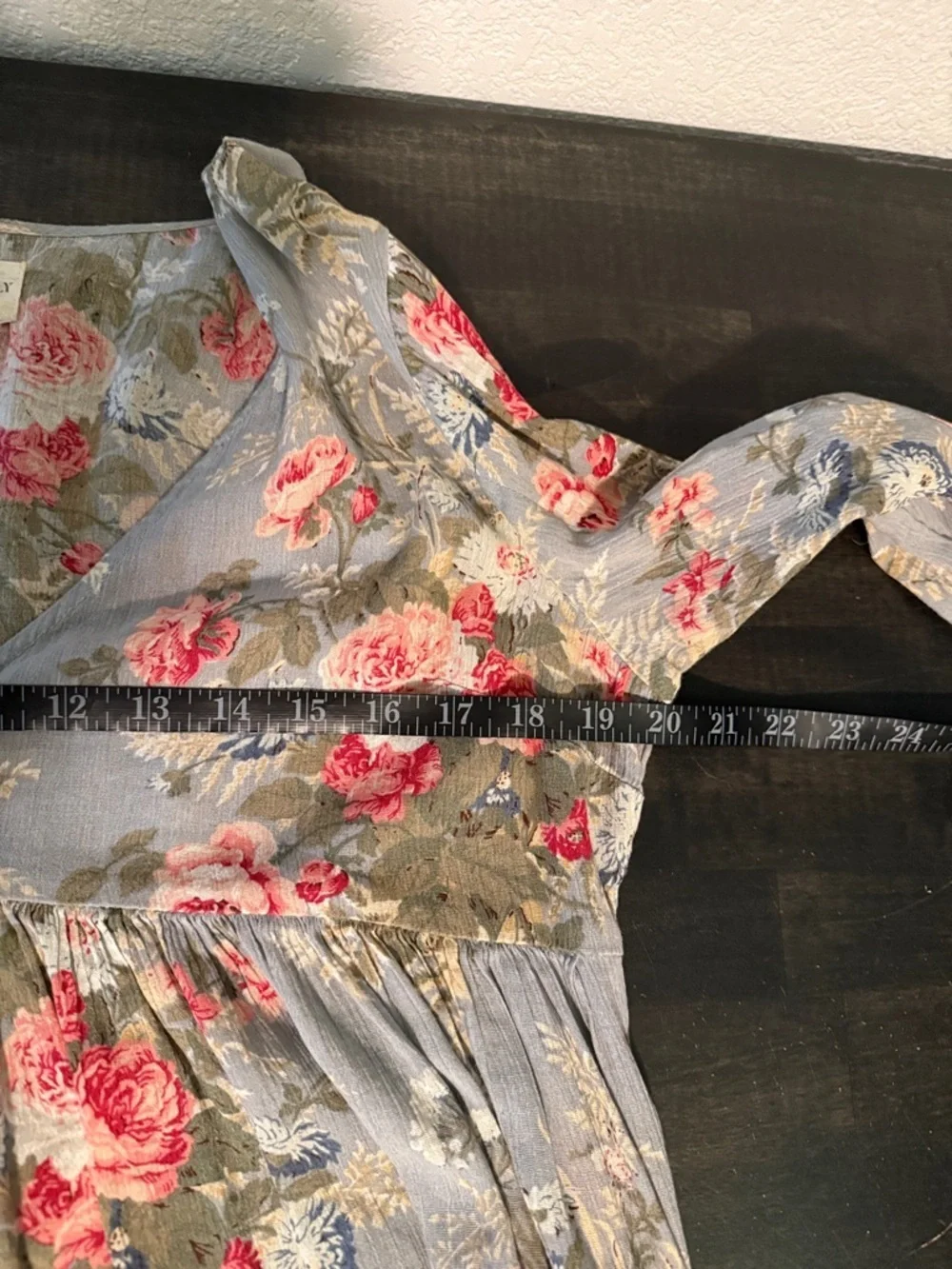 Denim & Supply Ralph Lauren Blue Floral Mini Babydoll Dress Size Medium